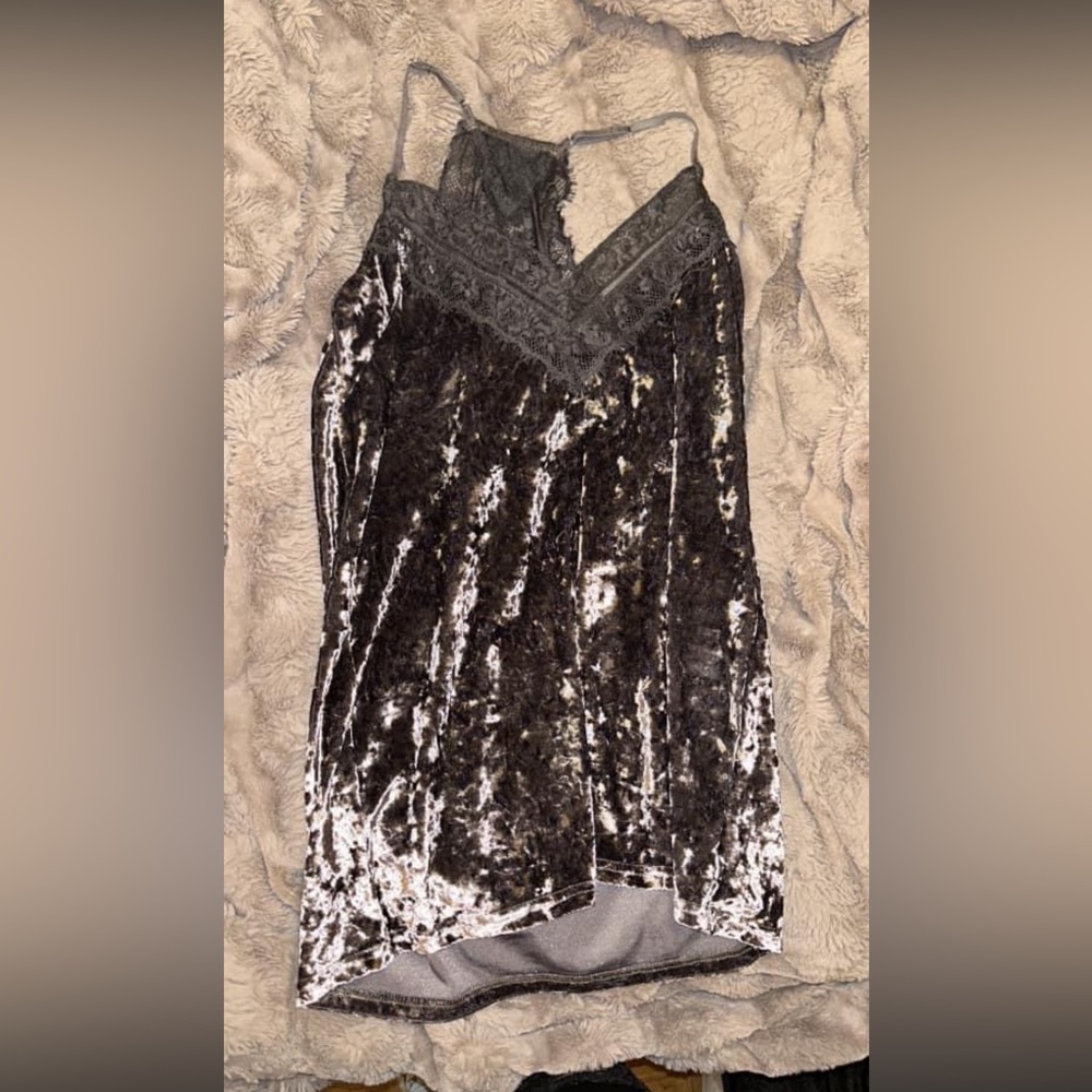 Velvet with lace at top Tank top